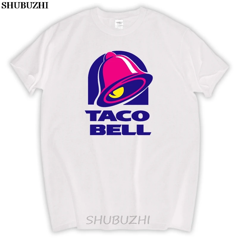 male funny present New Taco Bell Food Logo T-shIrt Men Tee Size  Cotton Short Sleeve Casual Short Sleeve Shirt Tee sbz5182