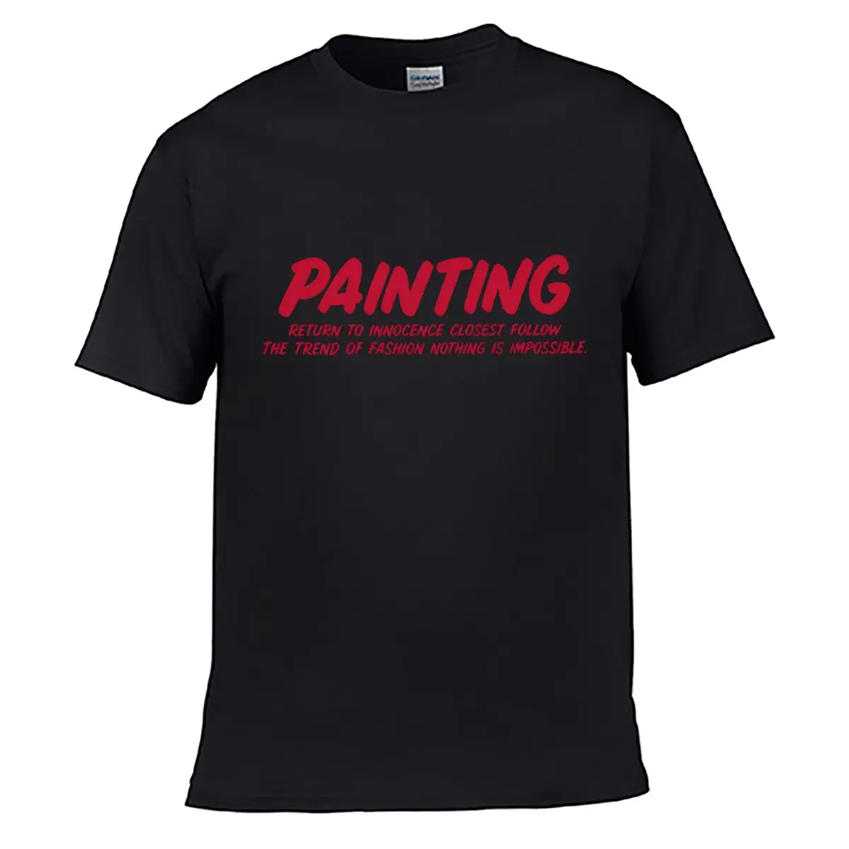 Painting Return To Innocence Closest Follow Trend Fashion Nothing Is Impossible Street Distressed Washed Loose Simple Tee