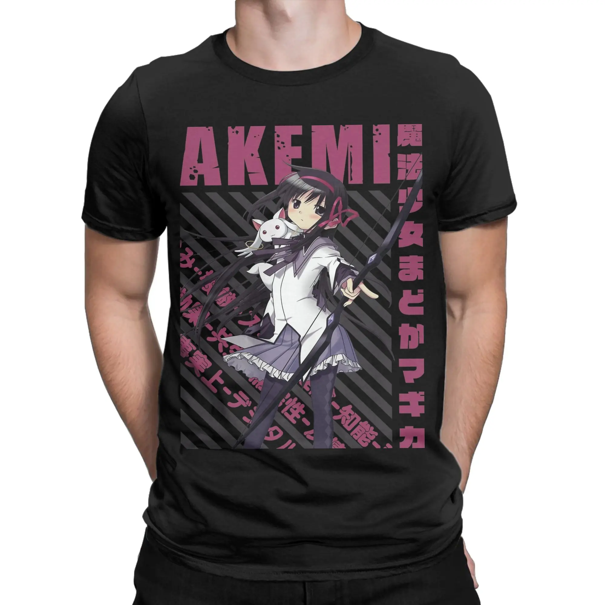 Men's T-Shirts Mahou Shoujo Homura Akemi Casual Cotton Tees Short Sleeve Madoka Magica Anime T Shirt O Neck Clothing Gift Idea