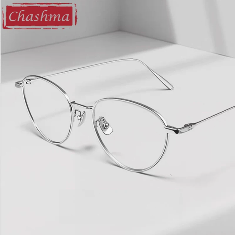 

Chashma Prescription Glasses Women Cat Eye Design Eyeglasses Frames Pure Titanium Optical Lenses for Eyewear Recipe Spectacles