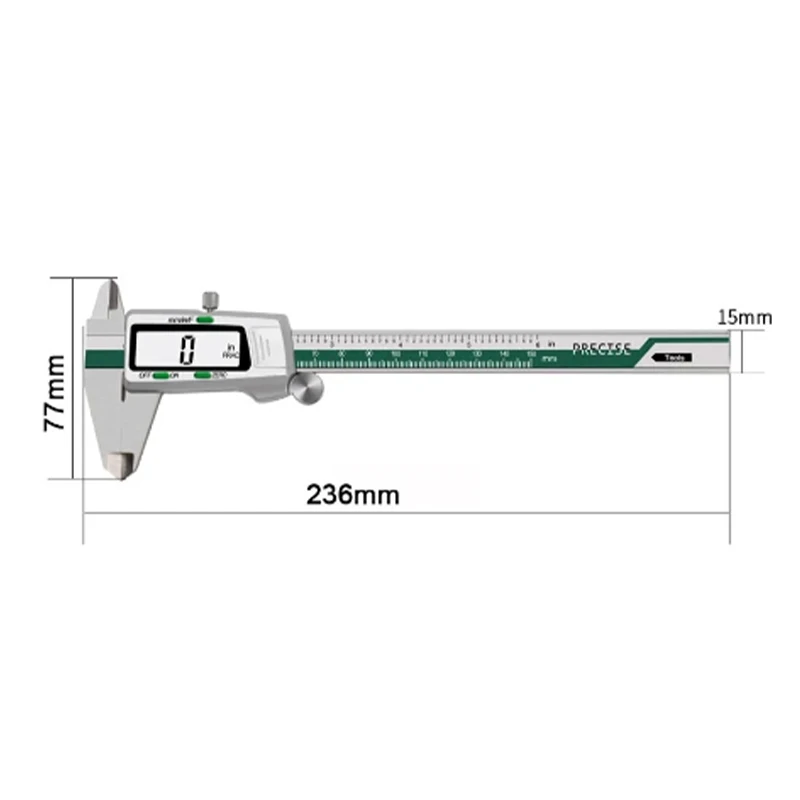 ET50 150mm Electronic Digital Caliper Stainless Steel Fraction/mm/Inch 0.01mm High Precision Measurement Vernier Tool