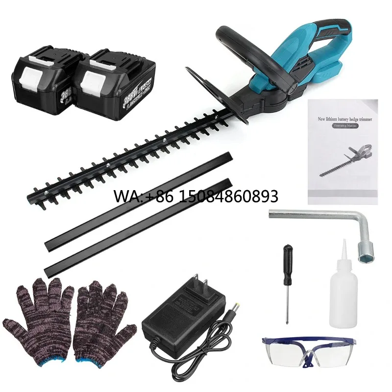 Two-stroke  Hedge Trimmer, curved double sided blade for thick branch cutting and outdoor grass trimming tasks