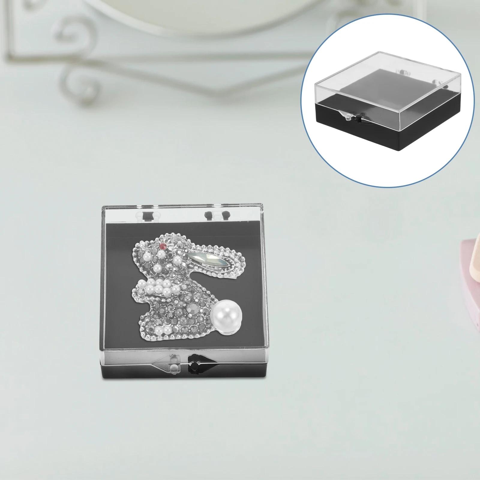 

Badge Plastic Box Brooch Display Pin Case Stand Holder Collection Storage Jewelry