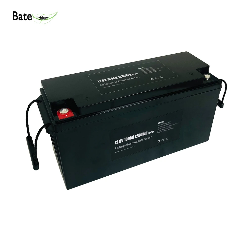 Factory direct sales deep cycle 12.8V100Ah phosphate battery 4500 times home solar lithium iro 12v 100Ah