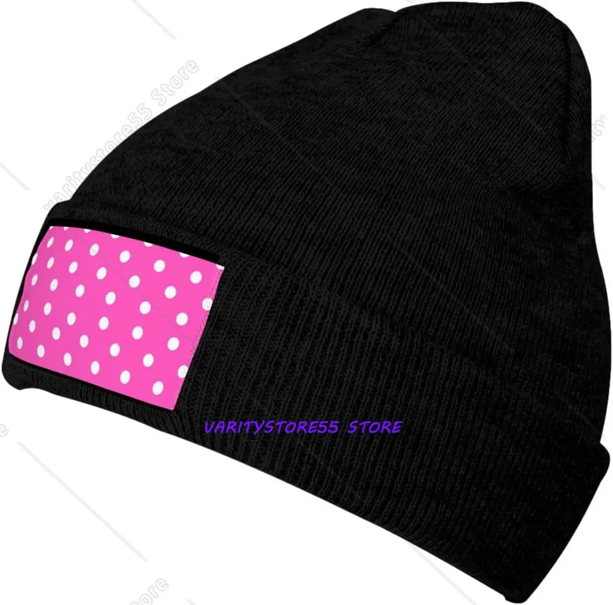 Cute Red White Polka Dots Beanie Hat for Women Men Winter Hat Soft Lightweight Hat