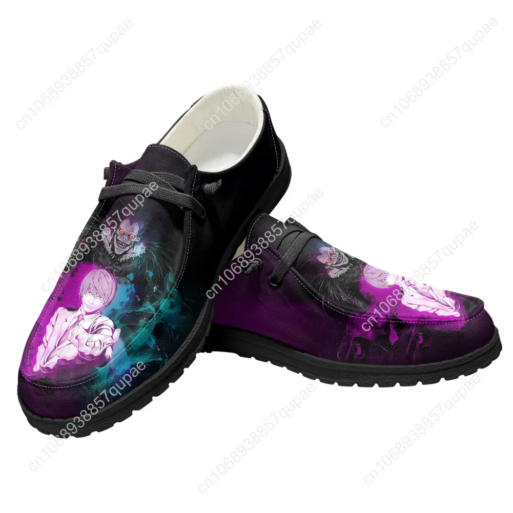 Death Note Casual Shoes Anime Cartoon Cute Flat Shoe Men Woman Breathable Outdoor Lightweight Footwear Couple Custom Made Shoe 2
