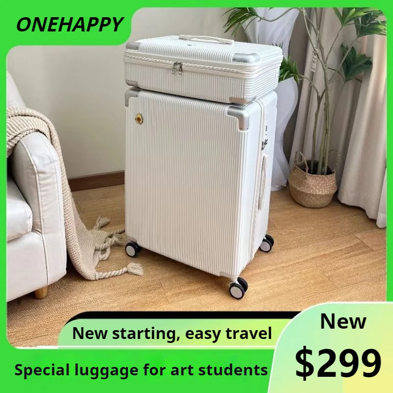 Art box luggage trolley suitcase 27 inch drawing board paint tool box for art students with large capacity