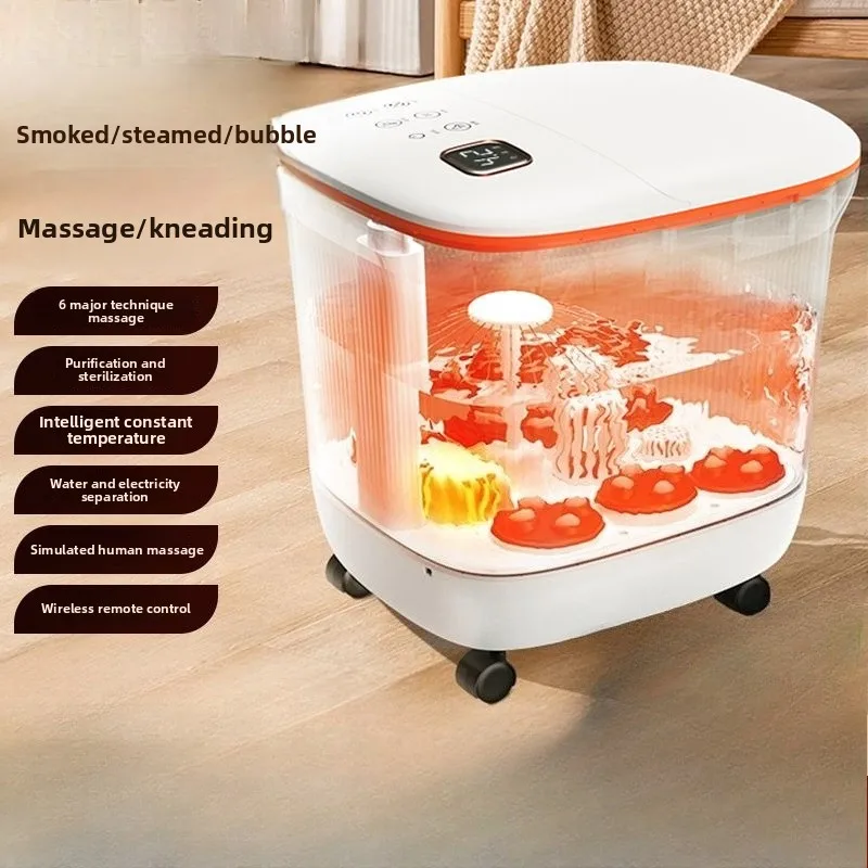 Foot Spa Bath Massager with Heat & Shiatsu -UV, Ozone Bubbles,Relieves Stress Pain Foot Soaker - Home Pedicure Gift for Mom/Dad