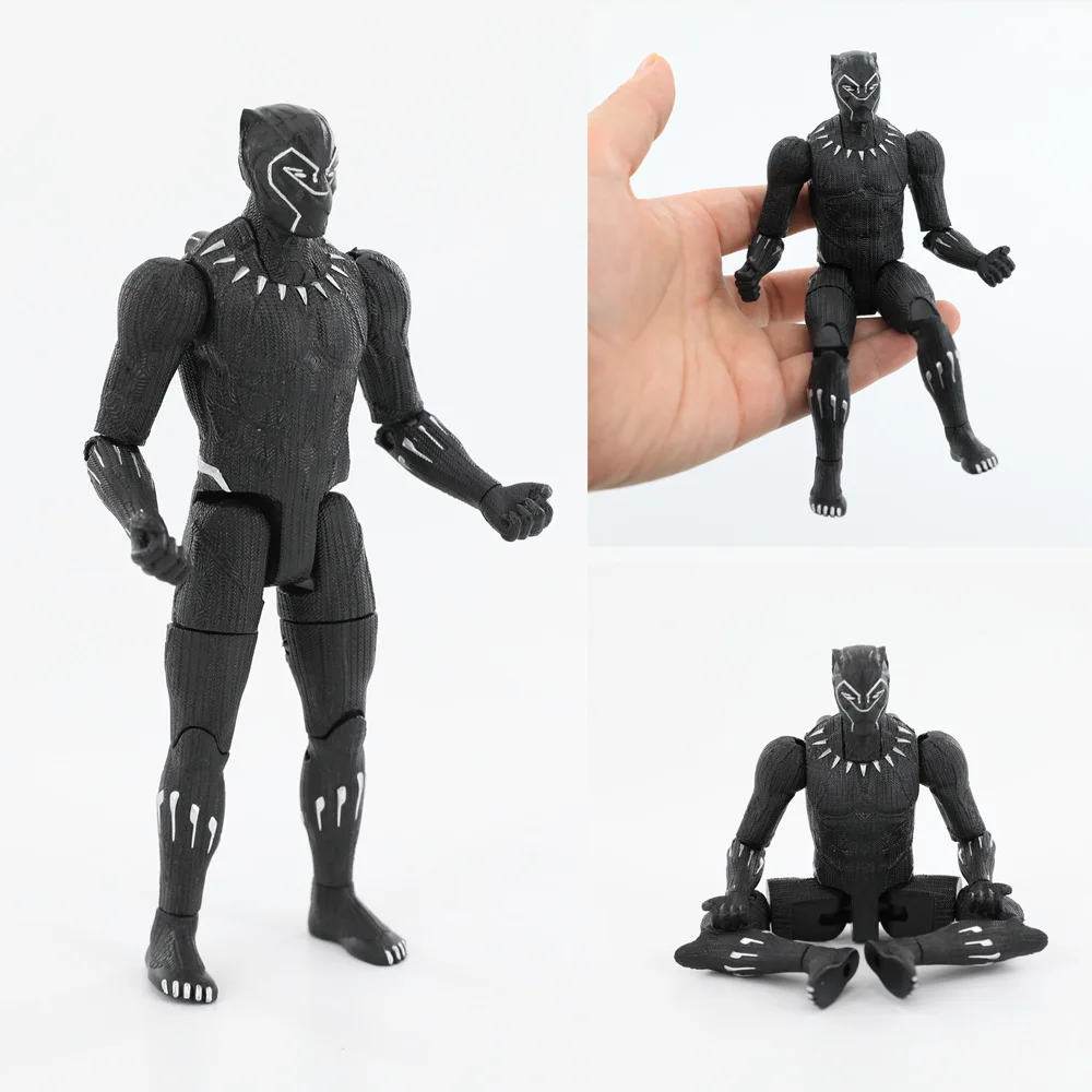 High Quality Marvel Avengers Black Panther articulated PVC Collectible Joints Moveable Action Figure Toy 17cm