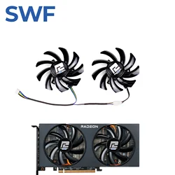 New T129215SU 85MM Cooling Fan For PowerColor RX 7600 6700 6650 6600 XT RX 5700 5600 XT V2 Fighter Graphics Cards cooler Fan
