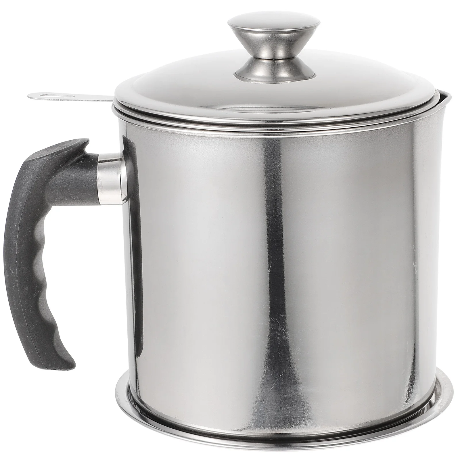

1Set Oil Strainer Pot Stainless Steel Kitchen Oil Filter Storage Can Dustproof Lid Household Grease Container Practical