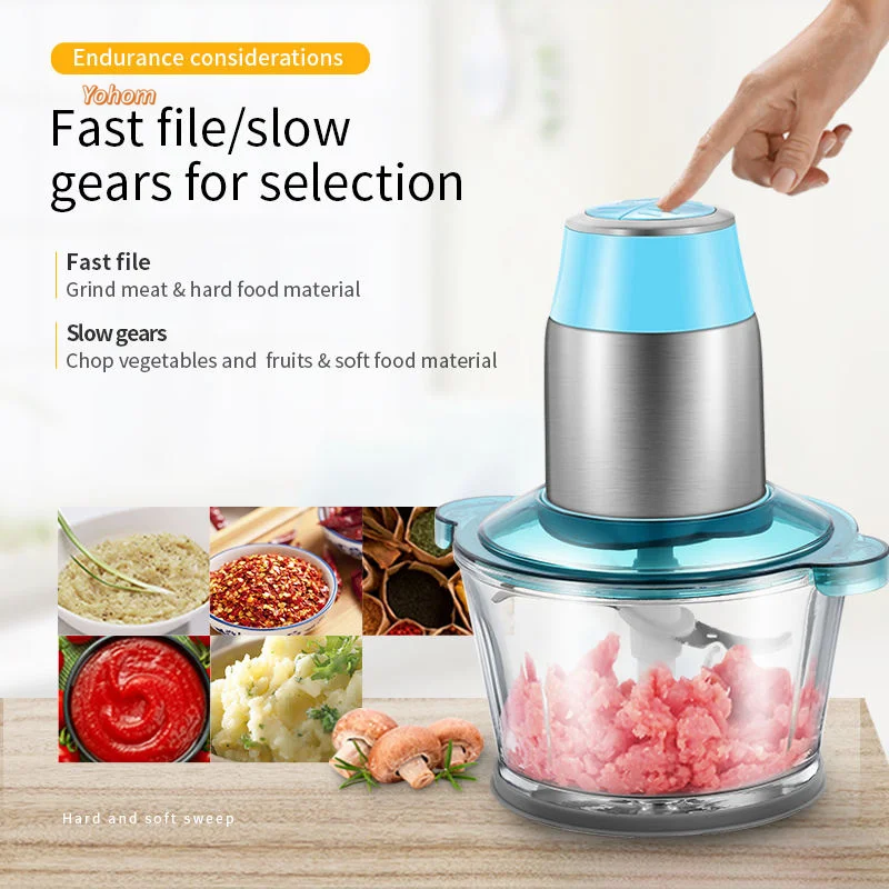 1.8L/2L Kitchen Appliance Yam Pounder Machine Electric Meat Grinder Chopper Yam Pounder Blender fufu Pounding Machines