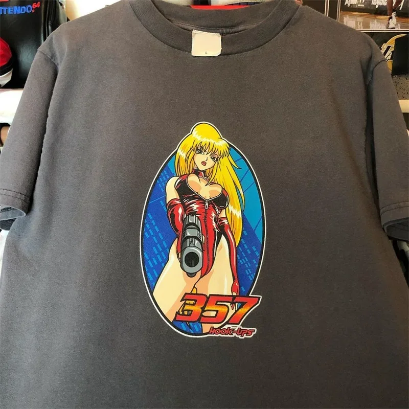 Herren Retro Heavy Cotton Loose Kurzarm T-Shirt - T-Shirt Trend Marke Oversize Punk