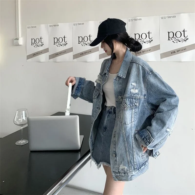 Ladies Spring Autumn Hot Selling New Fashion Denim Jacket Women Clothes Female Girls Casual Nice Jackets Cheap Wholesale