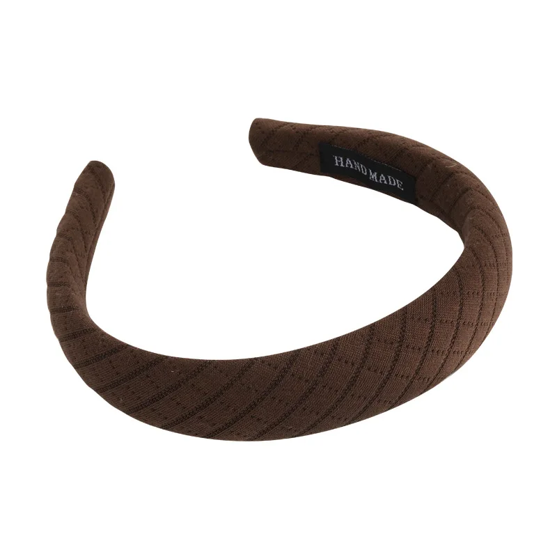 UXSL 2022 Autumn/Winter New Brown Color Headband Sponge Wide Hair Band for Woman Girl Elegant Hair Hoop Fashion Hair Accessories