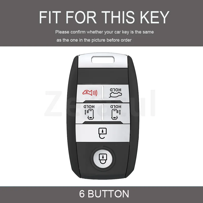 Remote Shell for Kia Sedona Grand Carnival Snugly Sorento L580 Kia Doule Carnival 6 Buttons TPU Smart Keyless Car Key Case Cover