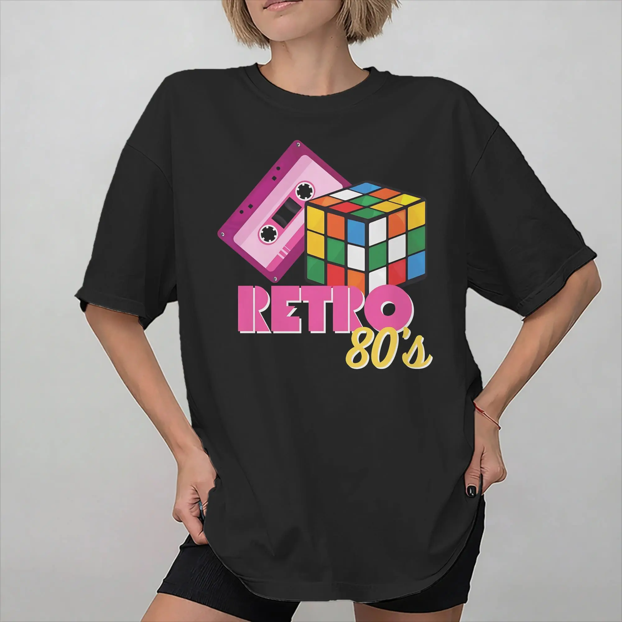 Back to the 80's Retro Music Disco Party Tee Shirt for Men Women Gift T Shirts  100% Cotton Clothes