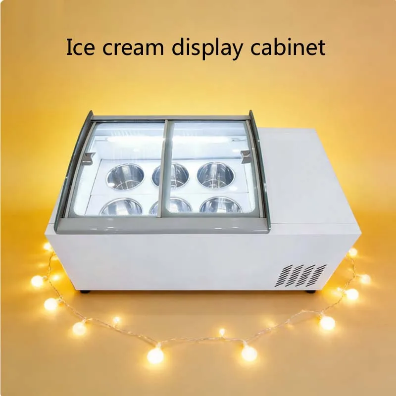 

Новый коммерческий морозильный шкаф большой емкости для демонстрации мороженого, многофункциональный шкаф для твердого мороженого, 190 Вт