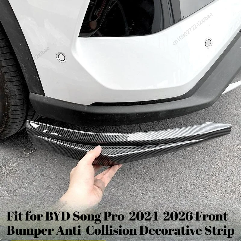 

Fit for BYD Song Pro 2024-2026 Front Bumper Anti-Collision Decorative Strip Front Lip Guard Styling Mouldings Exterior Parts