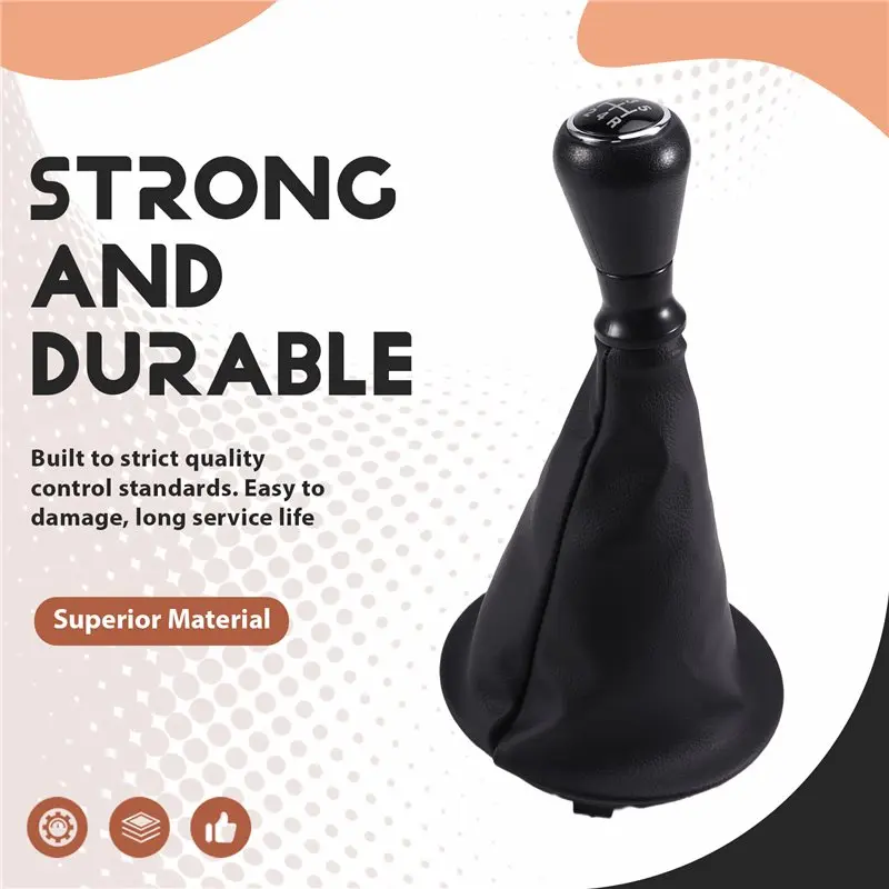 WF-Car Dust Cover Included 5-Speed Gear Shift Knob Replacement For Citroen Berlingo II For Partner 2008-2018 LHD