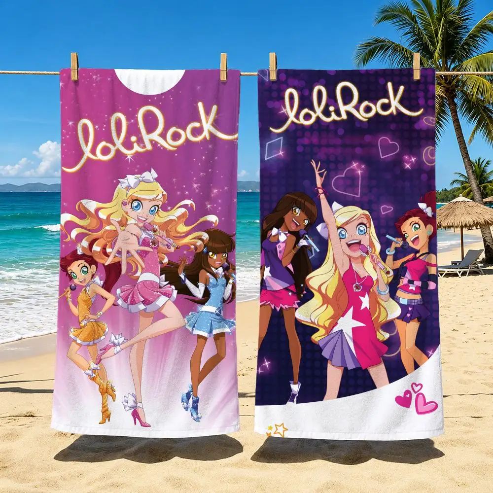Animation L-LoliRock Towel Towel Soft Pool Gift For Travel Gym Shower Camping Quick Dry Sports Large Beach Towels