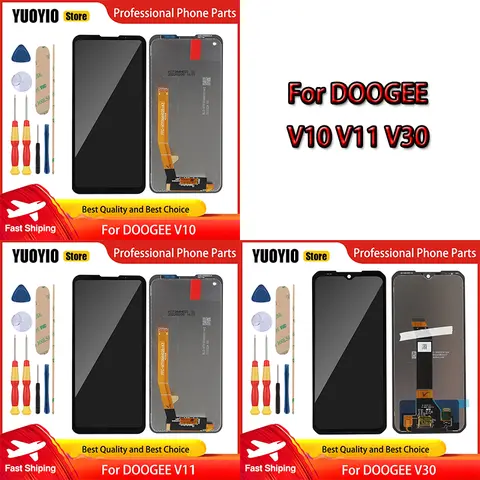 Original LCD Display DOOGEE V30 V10 V11 Touch Screen Display Digitizer Assembly Replacement Free Tools