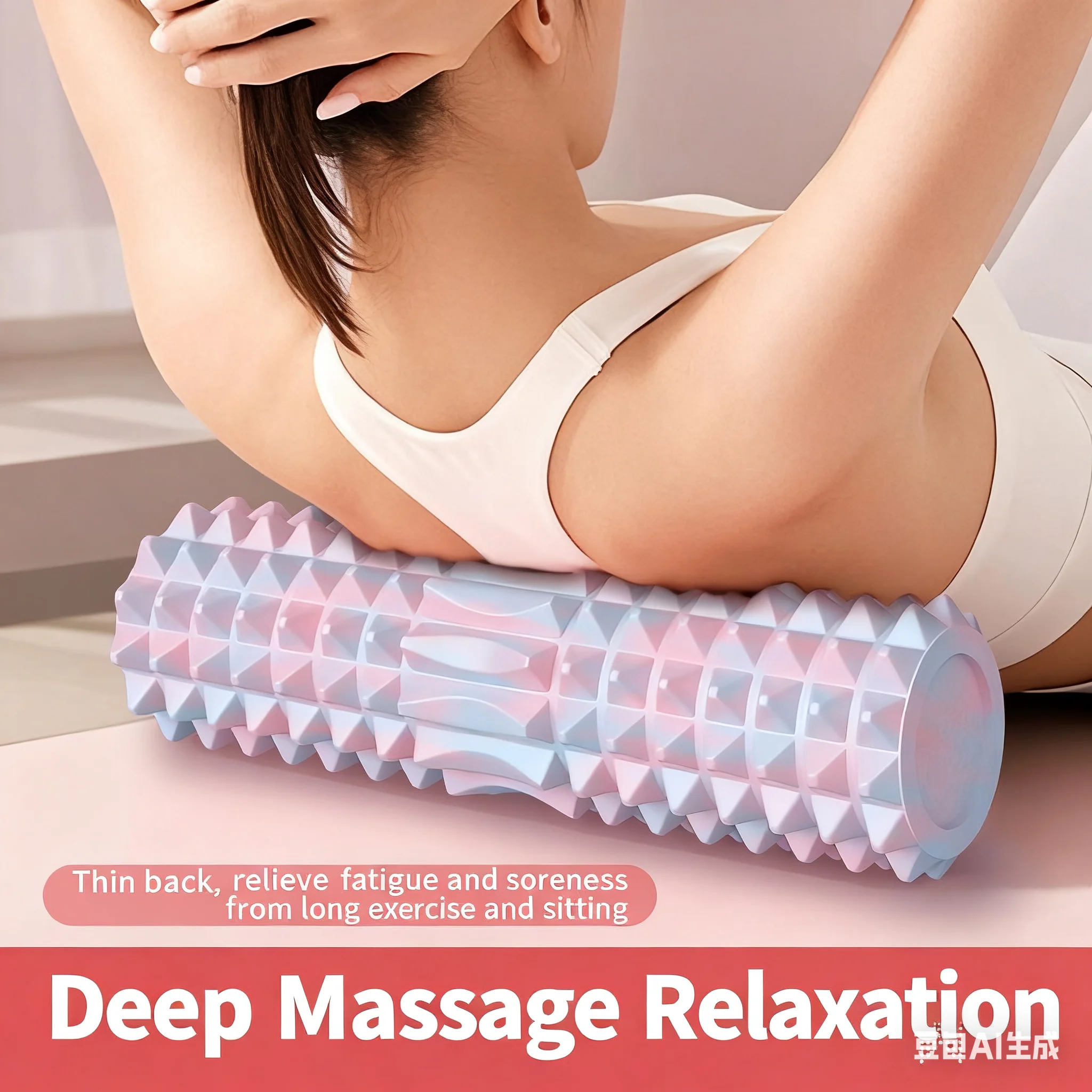 

45 см твердый пенопластовый ролик в форме полумесяца, цилиндр для йоги, массажный инструмент для домашнего использования, двухстороннее оборудование для релаксации мышц ног