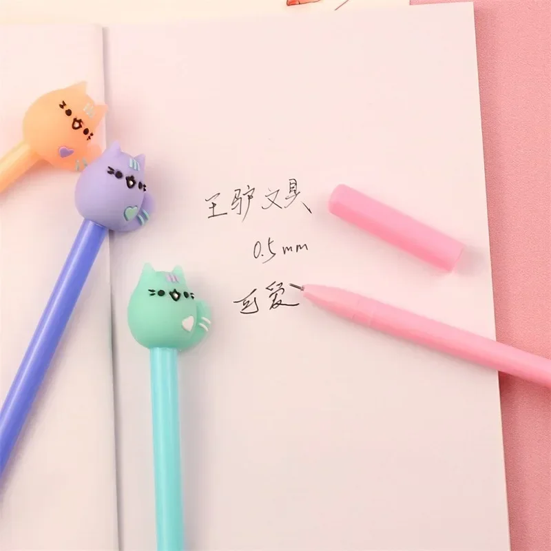 Pusheens Cute Gel Pens Student School Office Accessories Kids Anime Kawaii Stationery Children  Writing Draw Art Supplies Gift