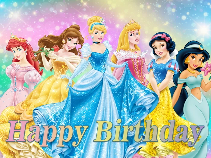 Disney Princess Party Backdrops Decoration Backgrounds Vinyl Photography Shootings Backdrops For Girls Birthday Party Supplies