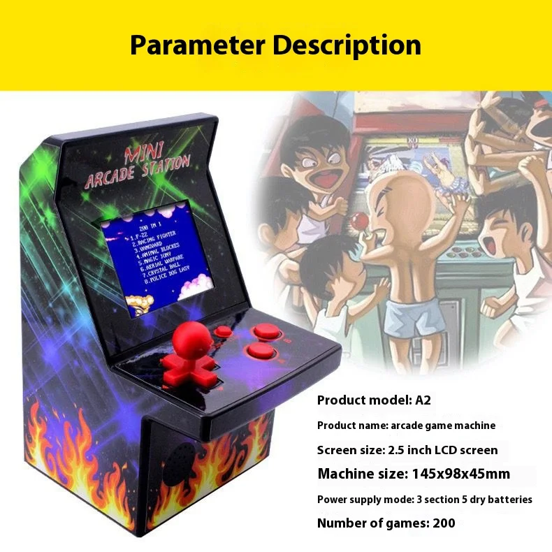 Mini Handheld Game Console Children Nostalgia Built In 200 Games Small Arcade Games Color Screen Nes Game Console Toys Gift