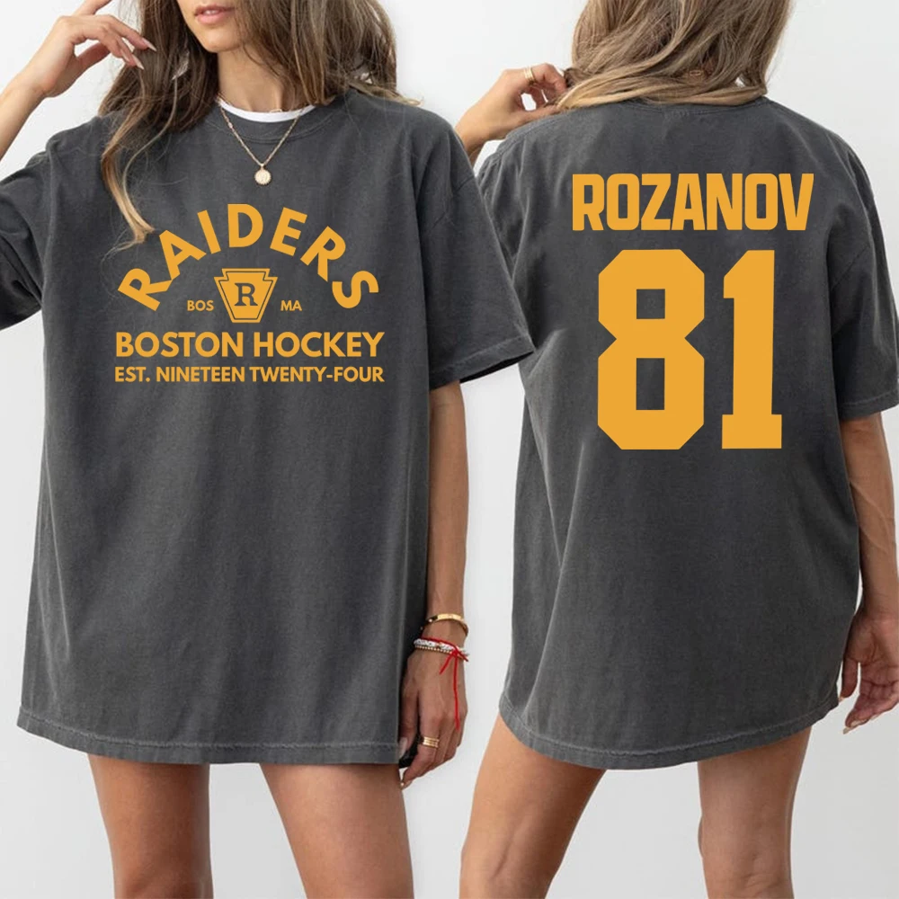 Ilya Rozanov 81-Boston Raiders Camisa Hudson Williams Connor Storrie Camiseta Aquecida Rivalry Tee Ilya Rozanov Shane Hollander Tops