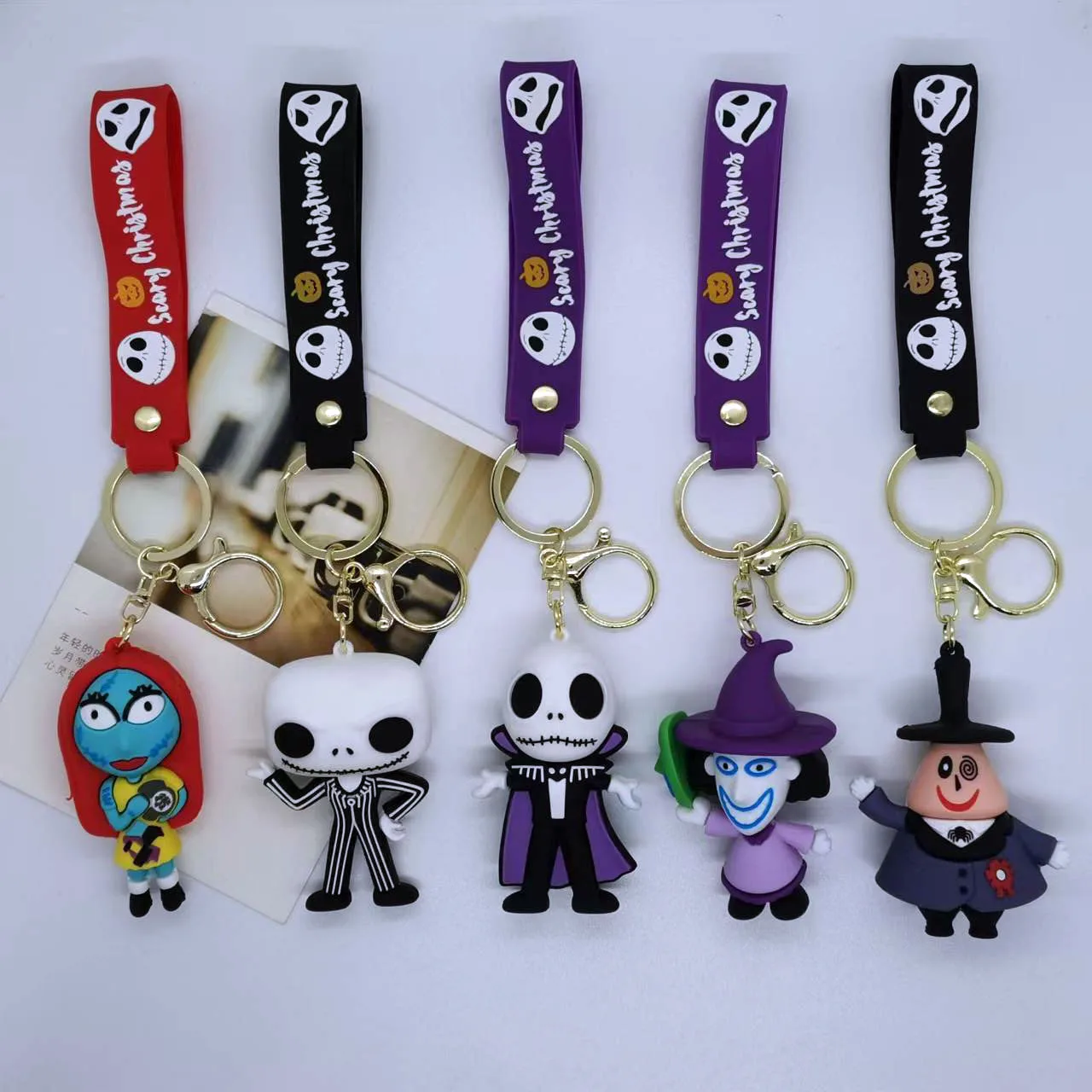 

New Creative Cartoon Christmas Horror Night Doll Keychain Bag Car Keychain Accessories Gift Y2k Fashion Toys Anime Cartoon Frind