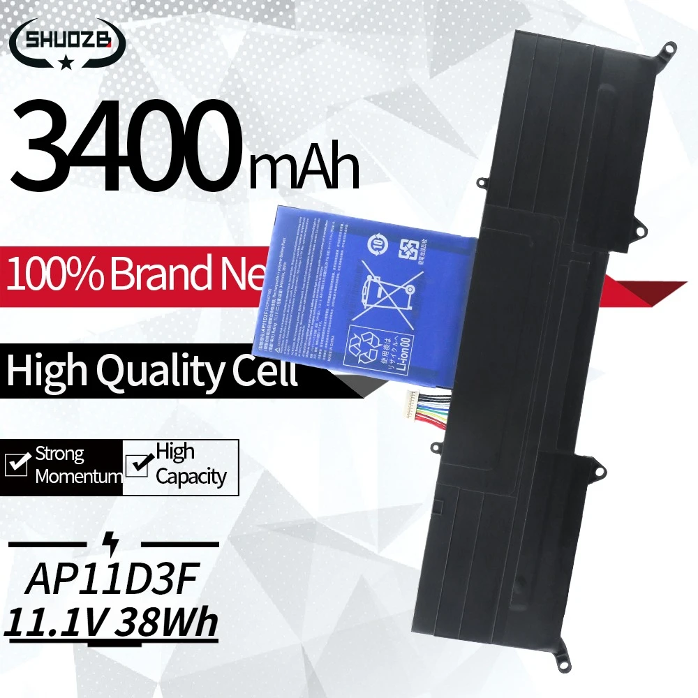 

11,1 В 3400 мАч 38WH AP11D3F AP11D4F аккумулятор для ноутбука Acer Aspire S3 S3-951 S3-391 MS2346 3ICP5/65/88 3ICP5/67/90 новые бесплатные инструменты