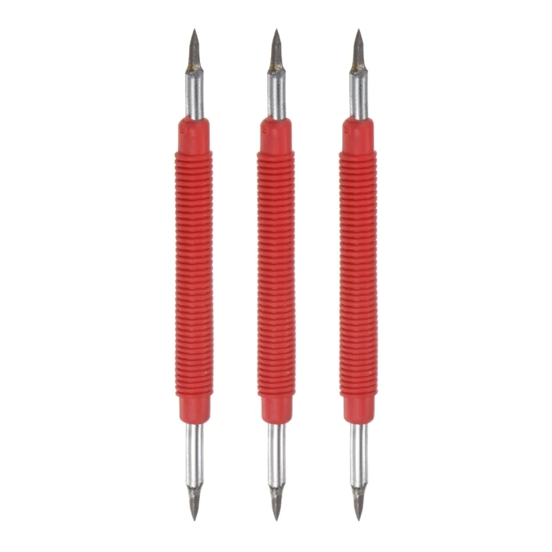 3pcs Versatile Alloy Steel Engraving Pen with   Tip Scriber Double Function for Accurate Line Drawing