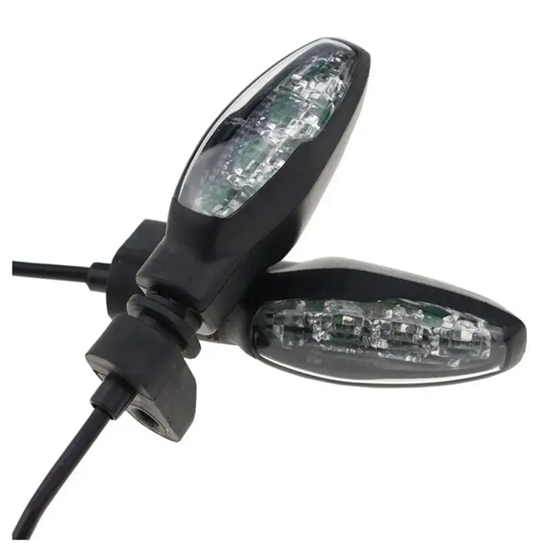Compact 2 PCS LED Turn Signal Light Indicator Lights Blinkers Flasher Black Plastic For Tiger 800/1200/900 Speed Triple 17-20