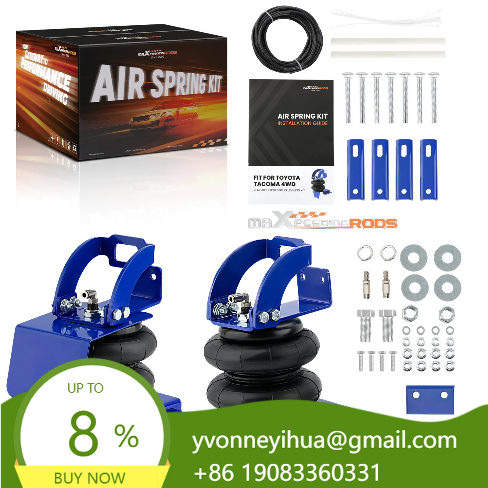 In Stock Air Spring Air Bellows Air Spring Bag For Toyota Tacoma Pre-Runner 2WD ONLY 2005 - 2020 For All 4x4 Models
