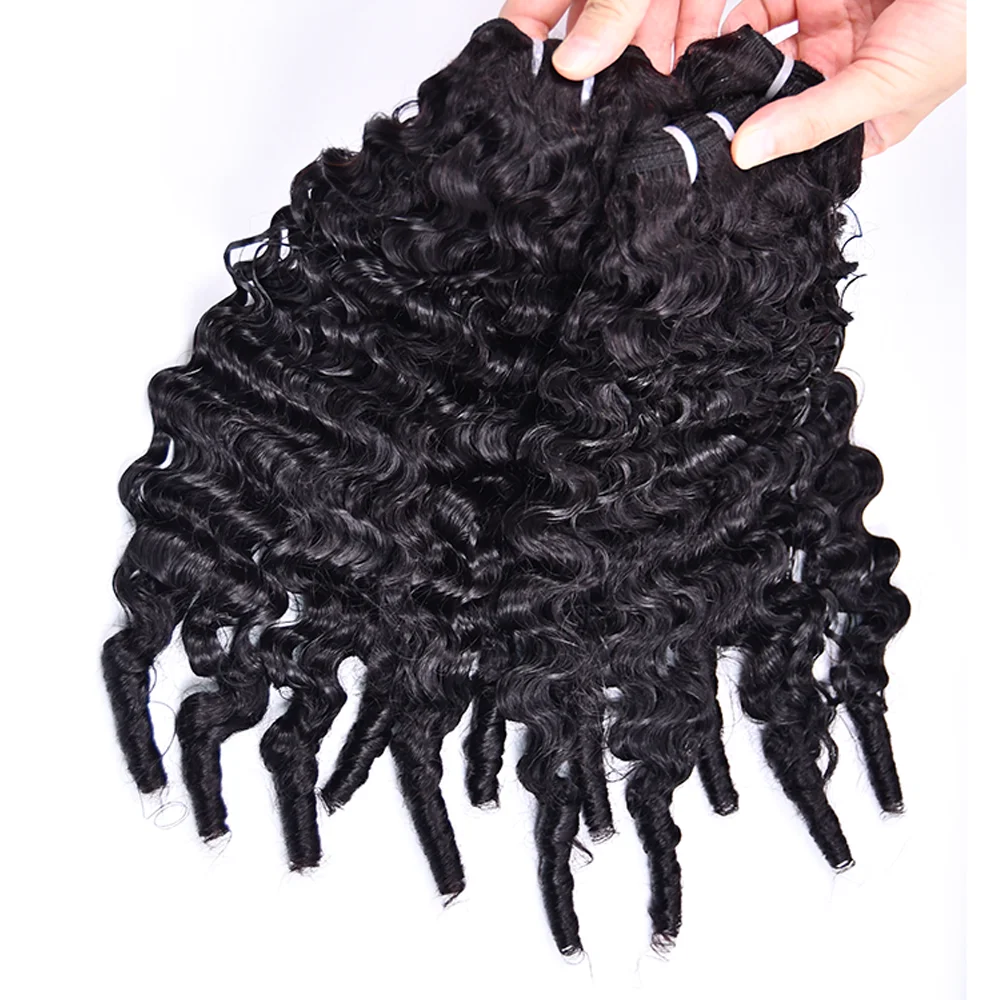 البورمية حزم الشعر البشري المجعد للنساء 15A عذراء مزدوجة تعادل شعر مستعار بشري سميكة المحيط دوامة مجعد 100% الشعر البشري