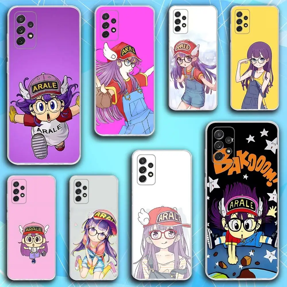 

A-Arale Anime N-Norimaki Phone Case For Samsung S30,23,21,22,20, FE lite,S10,9,8,7 PIus Note20ultra Soft Transparent