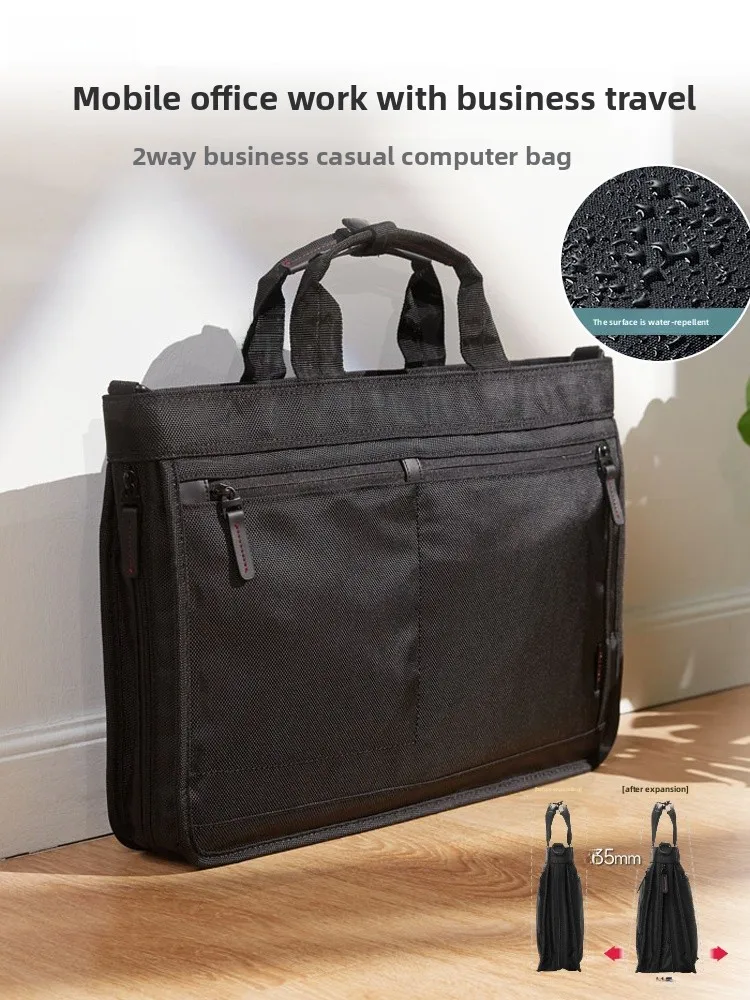 

Водонепроницаемая повседневная сумка для ноутбука Busin Sanwa, брендовая сумка на молнии, корейская горизонтальная квадратная сумка-тоут для мужчин An...