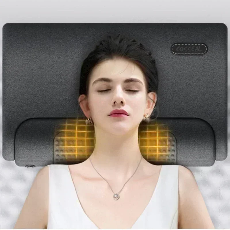 Electric Neck Massage Pillow Heating Shiatsu Vibration Neck Massage Back Cervical Traction Shiatsu Spine Support Memory Foam - Image 4