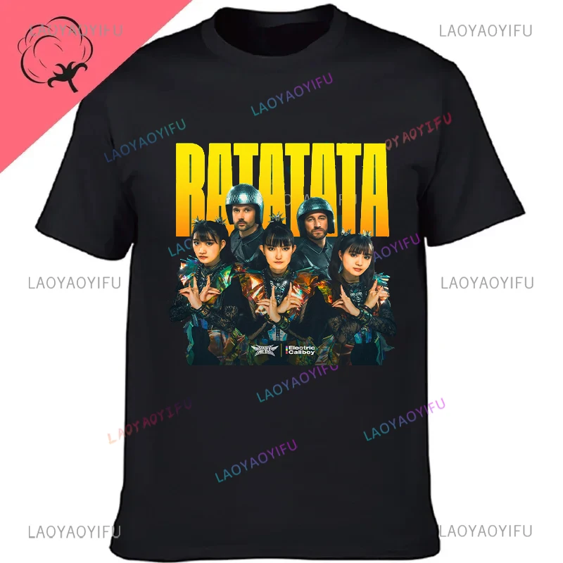 Japanese BABYMETAL Band Cotton T-shirt Rock Band Male and Female Birthday Gift Casual Street Half Sleeve Fashion T-shirt