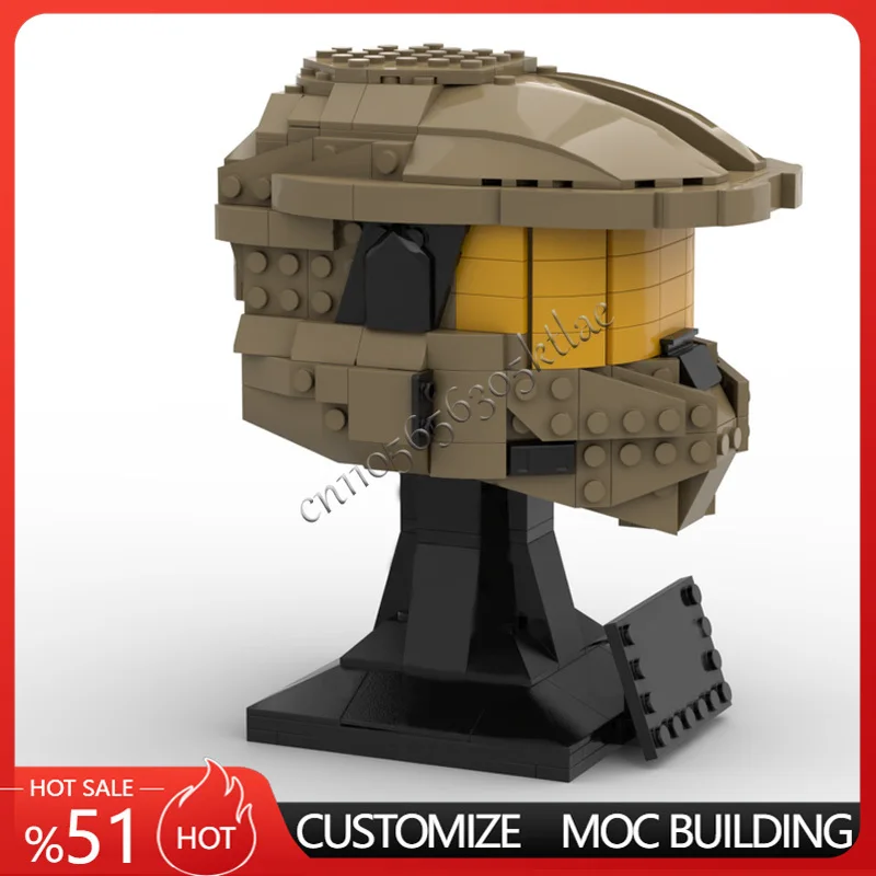 418PCS MOC HaloS John-117 Helmet Collectio GAMES Model Building Blocks DIY Stacking Bricks Creative Kid Toys Gifts Educational