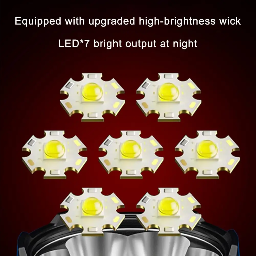 Multi-Function Lanterna LED, Quad-CoreLamp Bead, COB SideLight, inteligente, elétrico, portátil, Display USB, ao ar livre, Camping, carregamento, K4V8