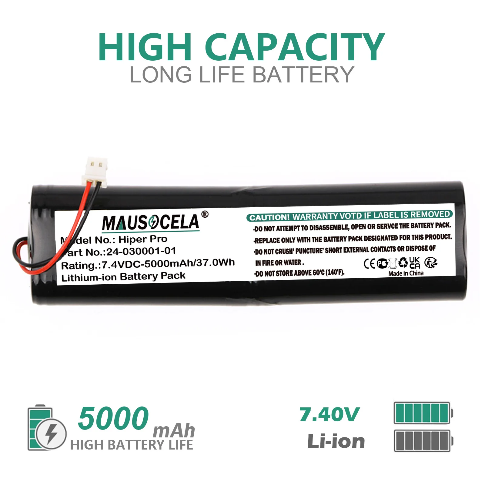

5000mAh Equipment Battery For Topcon:Hiper Pro,Hiper Lite Plus,Hiper-L1,Hiper Ga,Hiper Gb,24-030001-01,TOP240-030001-01,L18650-4