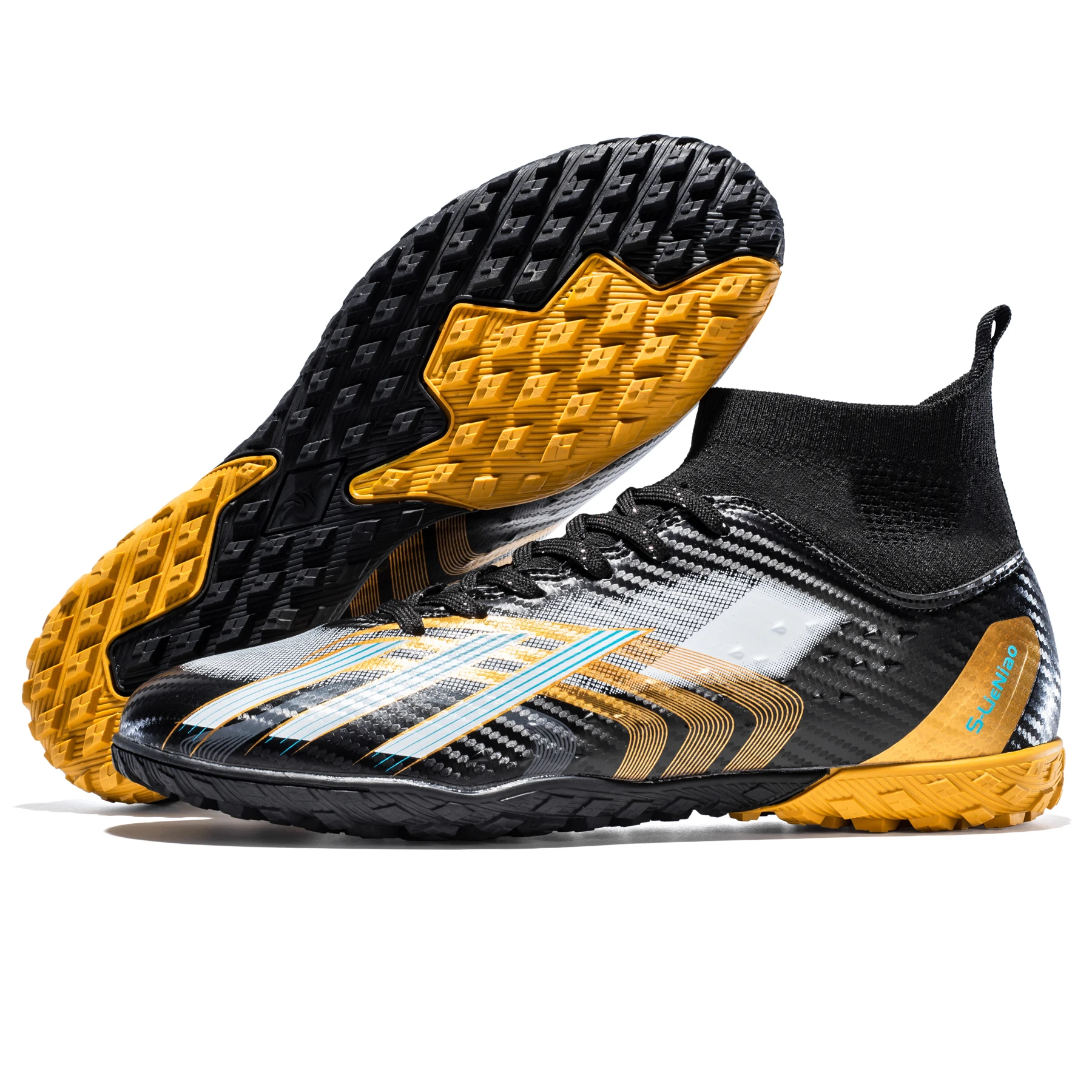 

Men's Athletic Outdoor Football Shoes, Artificial Ground Soccer Cleats Sneaker, High-top Training Football Sneaker Unisex Adult