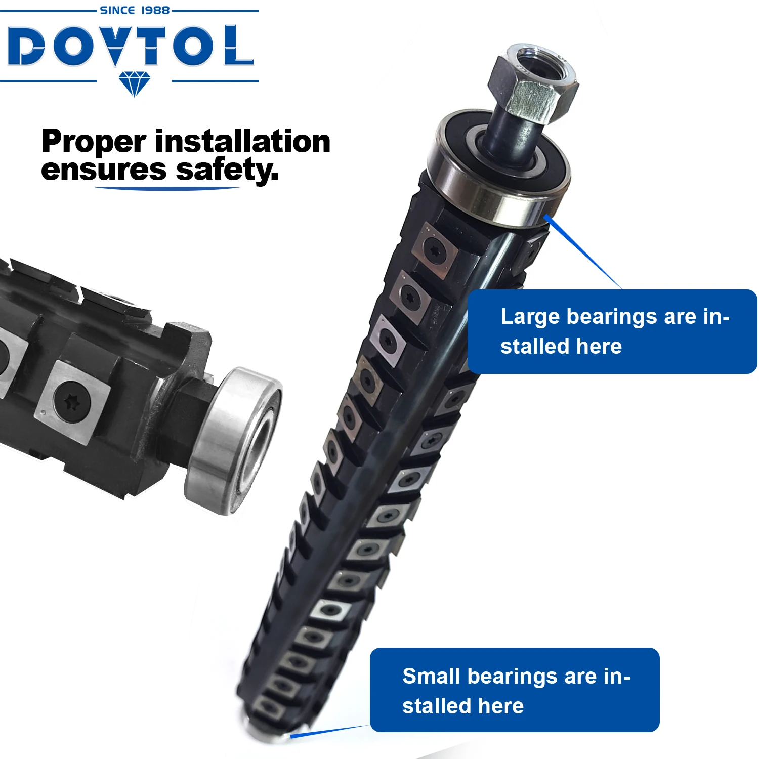 Cabeça de corte helicoidal em espiral DW735 para espessador de plaina Dewalt