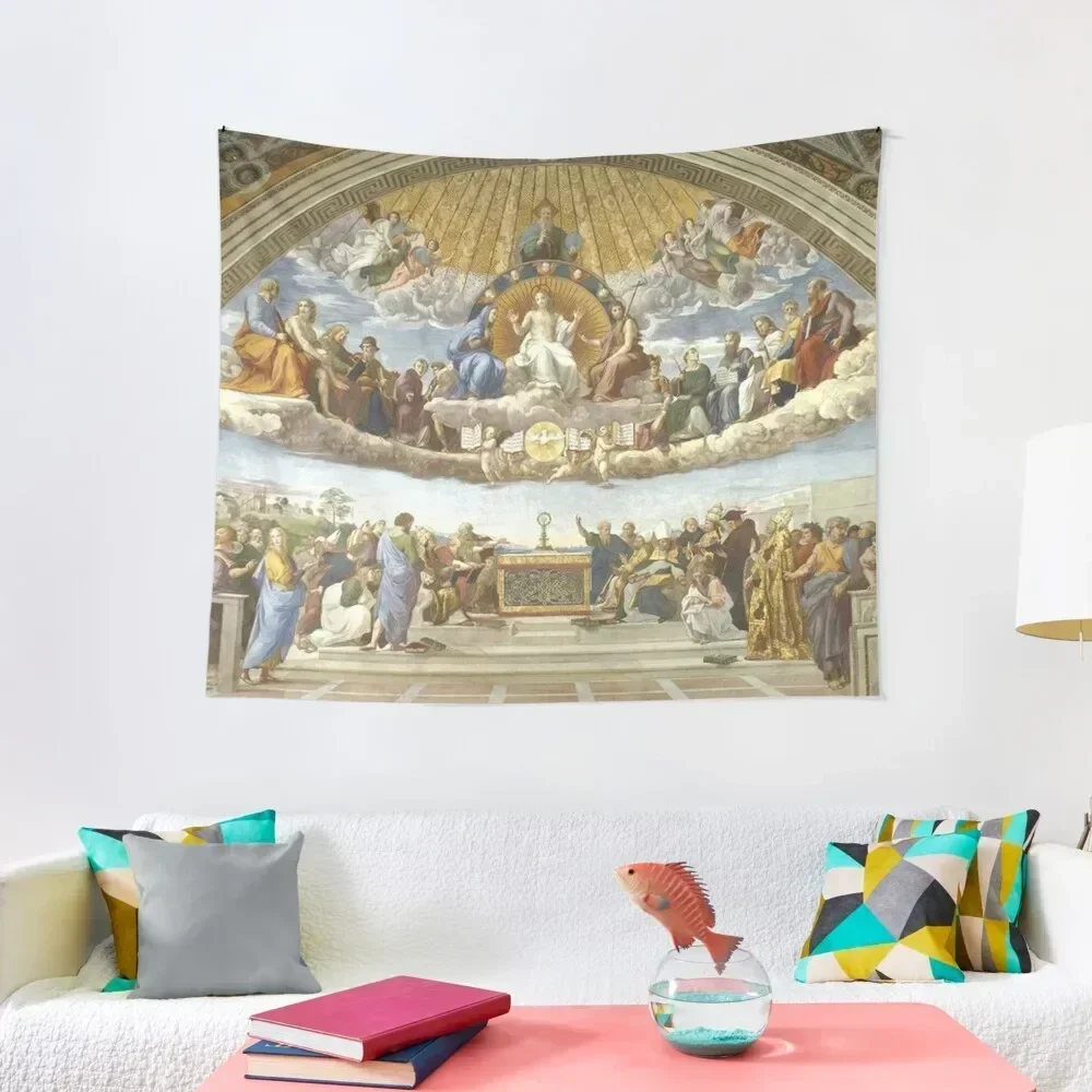 

Disputation of the Holy Sacrament - Raphael - (La Disputa) 2023 Tapestry Outdoor Decoration Wall Deco Wall Mural Tapestry