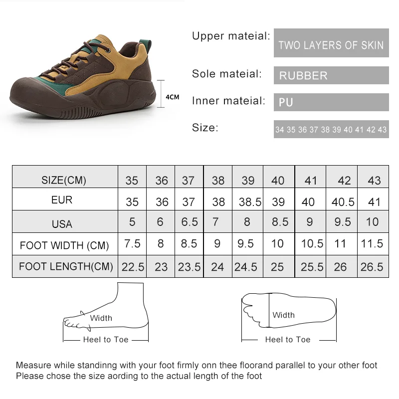 Women Sneakers Retro 2024 Spring New Fashion Color-Blocked Women Sneakers Large Size Genuine Leather Women Vulcanized Shoes