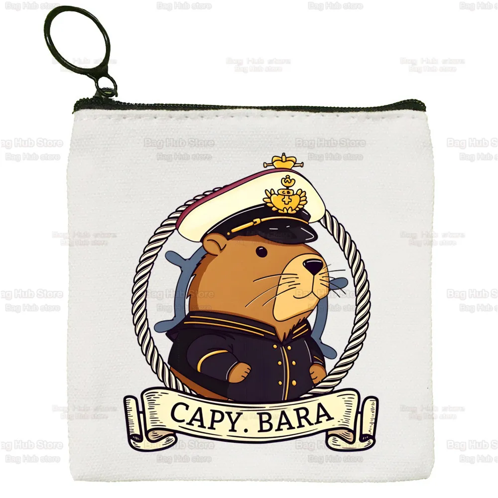 Capybara Capibara quadratische Tasche Münz geldbörse Aufbewahrung Cartoon keine Sorge cacy kleine Tasche Karten tasche Schlüssel tasche Münze Clutch Tasche Reiß verschluss