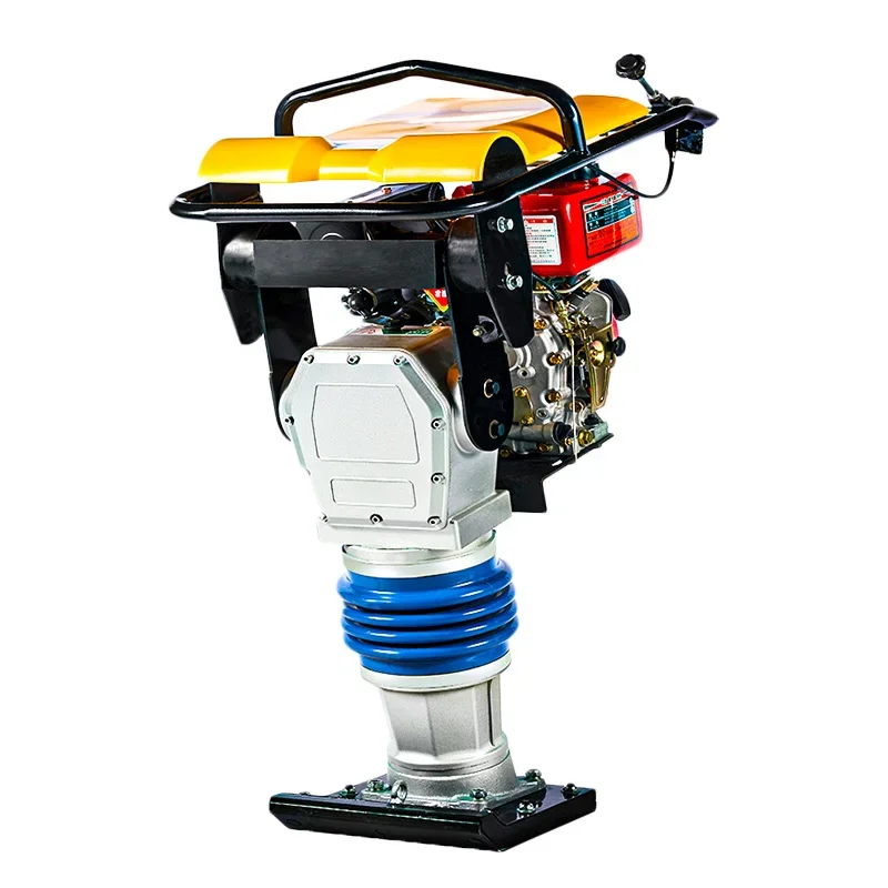 Small manual foundation vibration compactor for road impact compaction of engineering soil